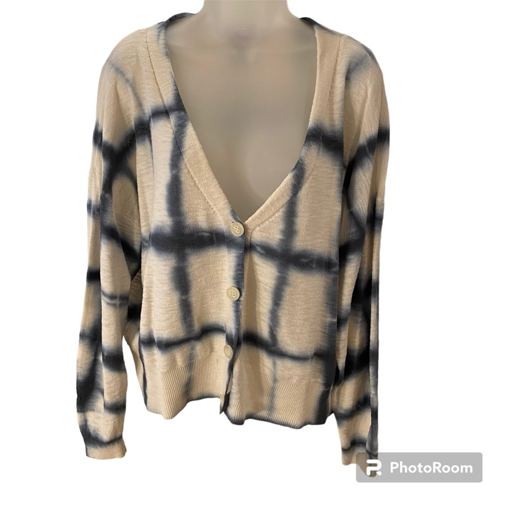 Tie-dye cotton cardigan size L